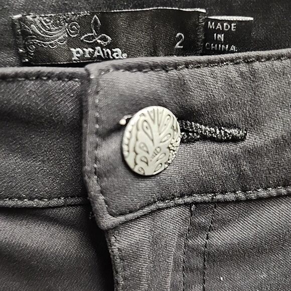 Prana Meme Pants Cargo Outdoors Black Women’s Size 2 - Picture 4 of 11